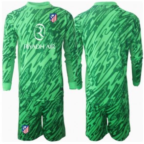 Atletico Madrid Brankářské Dětské Venkovní dres komplet 2024-25 Dlouhý Rukáv (+ trenýrky)